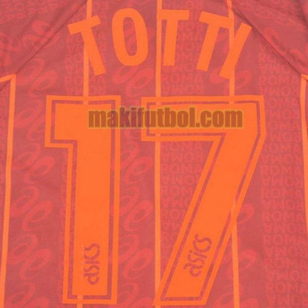 camisetas as roma 1996-1997 primera totti 17 rojo