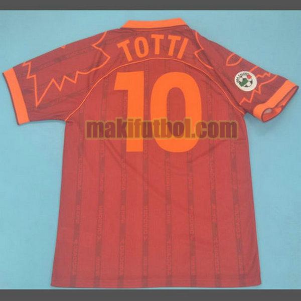 camisetas as roma 1999-2000 primera totti 10 rojo