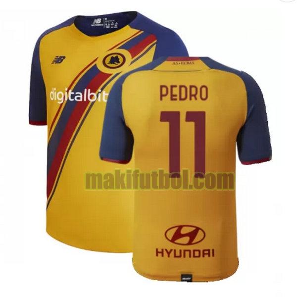 camisetas as roma 2021 2022 fourth pedro 11 amarillo