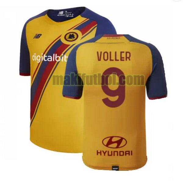 camisetas as roma 2021 2022 fourth voller 9 amarillo