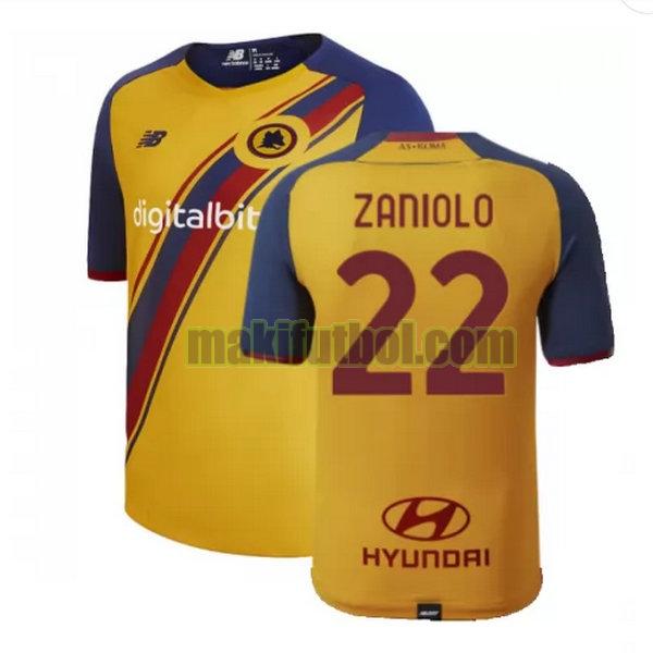 camisetas as roma 2021 2022 fourth zaniolo 22 amarillo