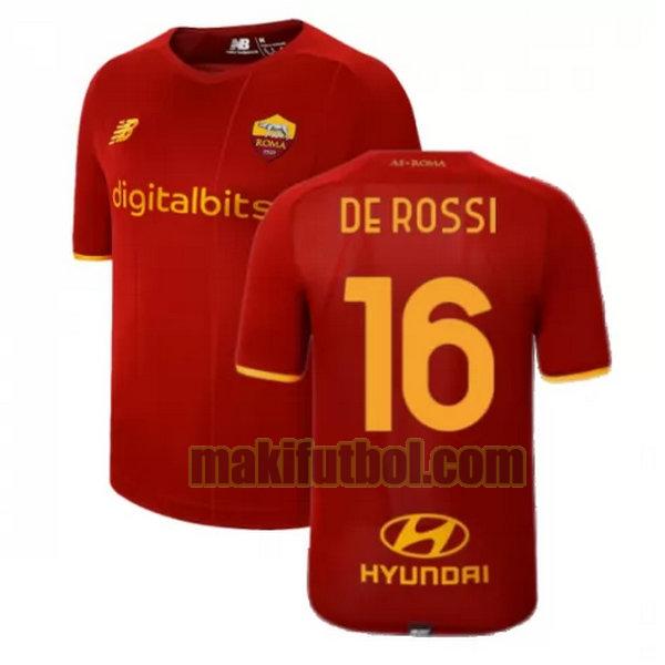 camisetas as roma 2021 2022 primera de rossi 16 rojo