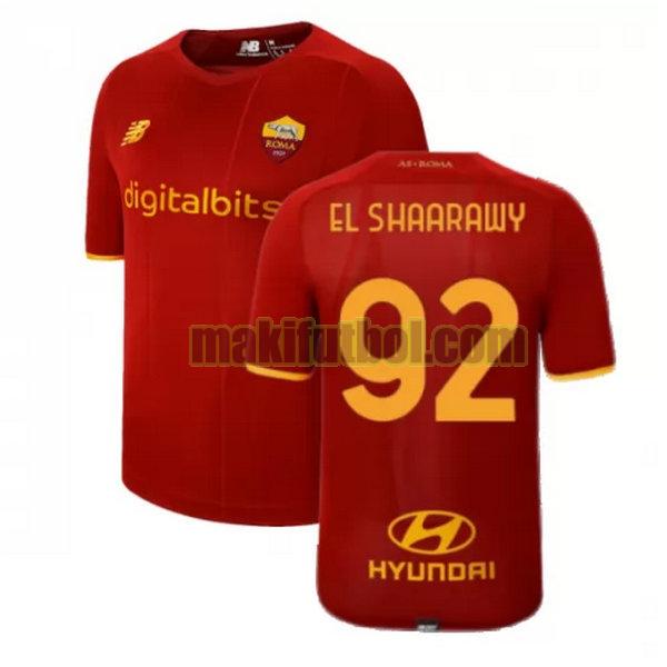 camisetas as roma 2021 2022 primera el shaarawy 92 rojo