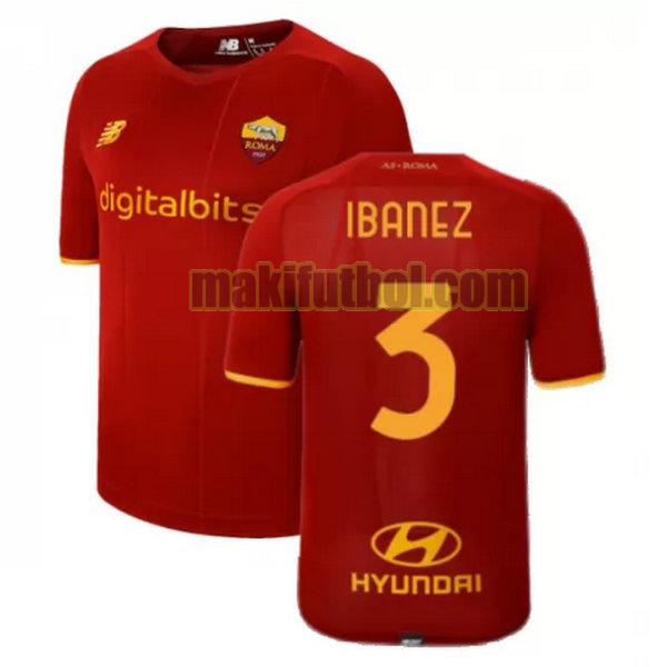 camisetas as roma 2021 2022 primera ibanez 3 rojo
