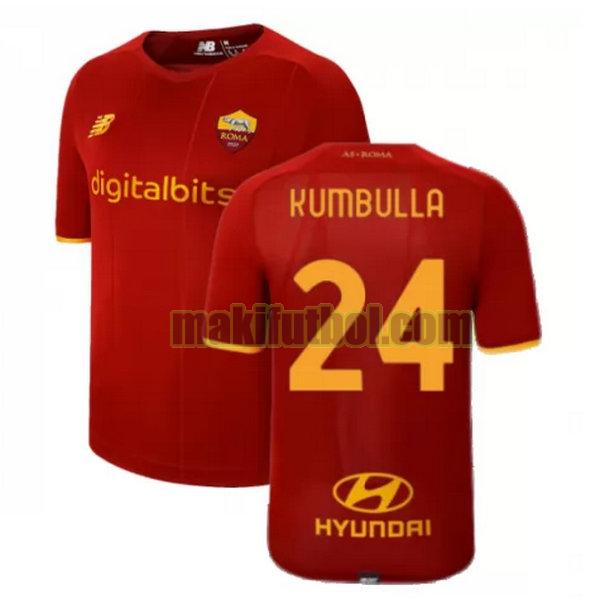 camisetas as roma 2021 2022 primera kumbulla 24 rojo