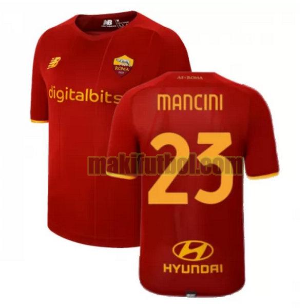camisetas as roma 2021 2022 primera mancini 23 rojo