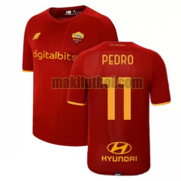 camisetas as roma 2021 2022 primera pedro 11 rojo