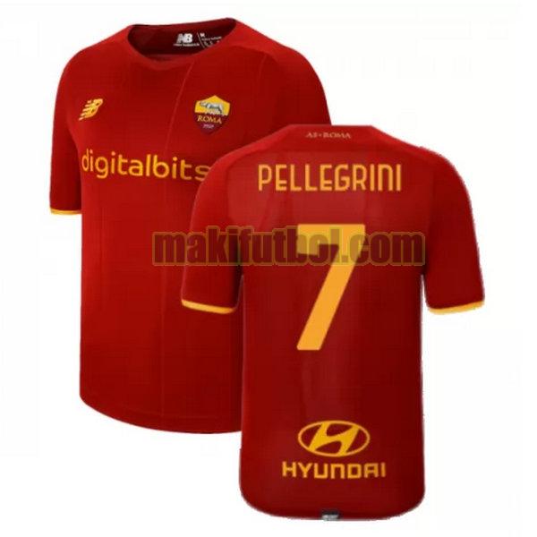 camisetas as roma 2021 2022 primera pellegrini 7 rojo