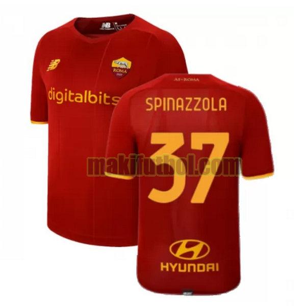 camisetas as roma 2021 2022 primera spinazzola 37 rojo