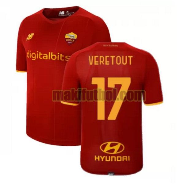 camisetas as roma 2021 2022 primera veretout 17 rojo