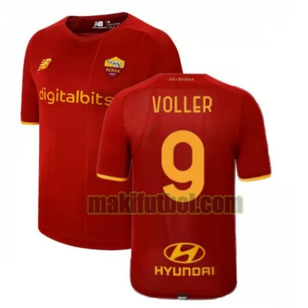 camisetas as roma 2021 2022 primera voller 9 rojo
