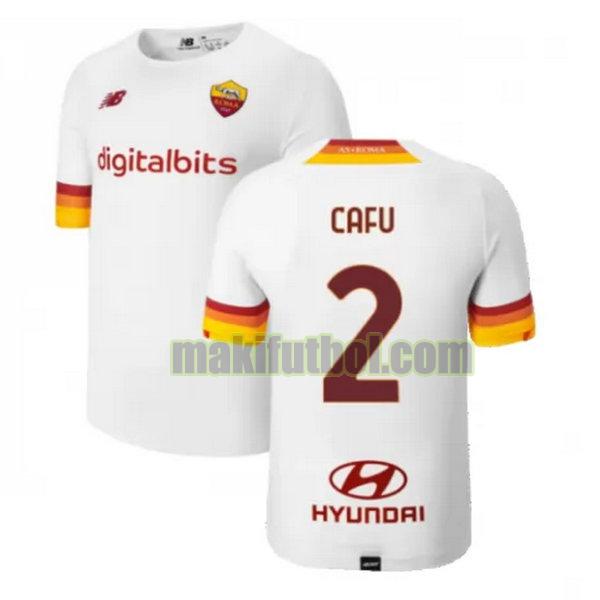 camisetas as roma 2021 2022 segunda cafu 2 blanco