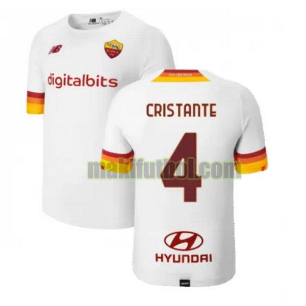 camisetas as roma 2021 2022 segunda cristante 4 blanco