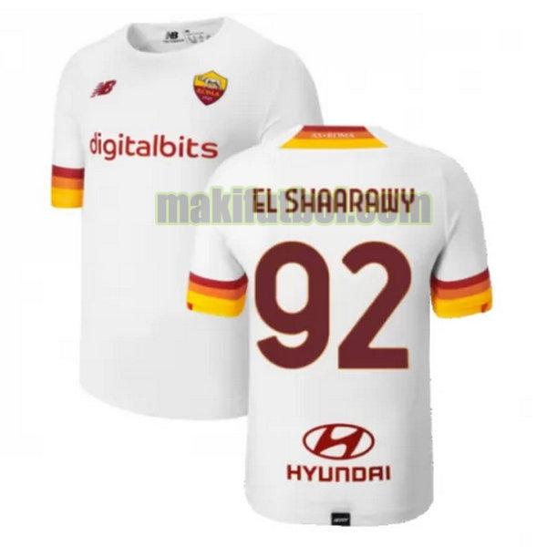 camisetas as roma 2021 2022 segunda el shaarawy 92 blanco