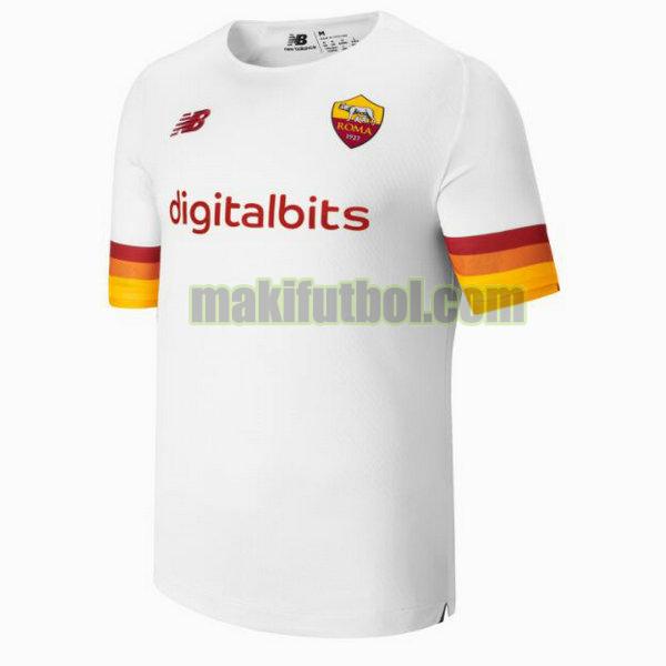 camisetas as roma 2021 2022 segunda equipacion blanco