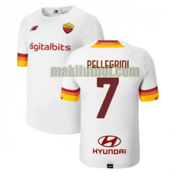 camisetas as roma 2021 2022 segunda pellegrini 7 blanco