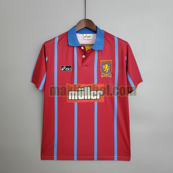 camisetas aston villa 1993 1995 primera rojo