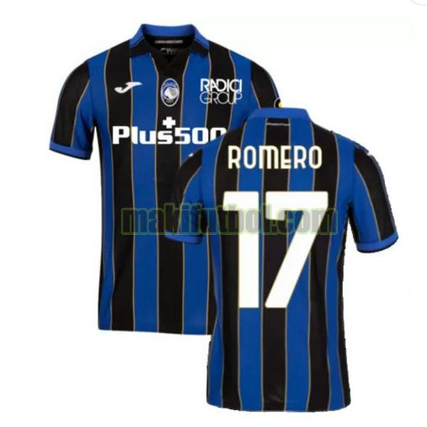 camisetas atalanta b.c 2021 2022 primera romero 17 azul negro