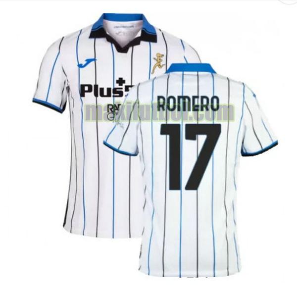 camisetas atalanta b.c 2021 2022 segunda romero 17 blanco