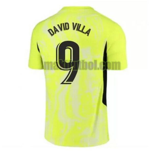 camisetas atletico madrid 2020-2021 tercera david villa 9 verde