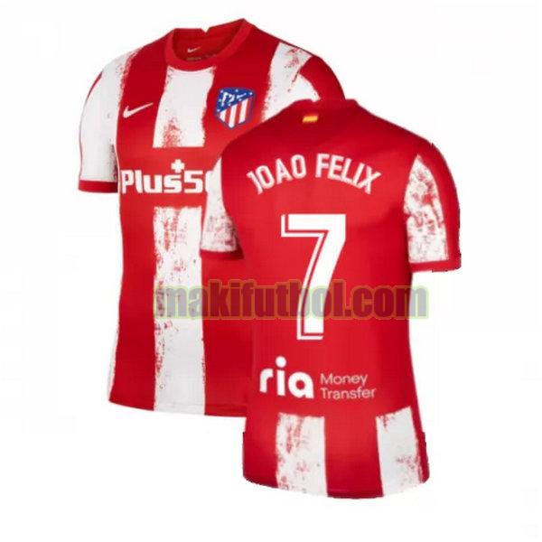 camisetas atletico madrid 2021 2022 primera joao felix 7 rojo blanco