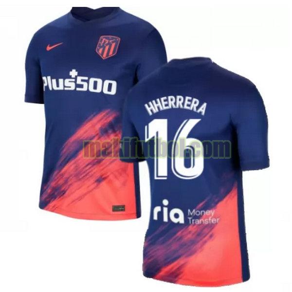 camisetas atletico madrid 2021 2022 segunda h herrera 16 azul negro
