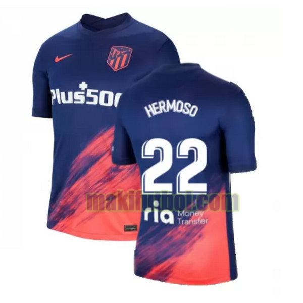 camisetas atletico madrid 2021 2022 segunda hermoso 22 azul negro