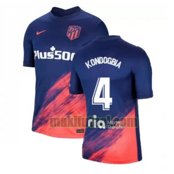 camisetas atletico madrid 2021 2022 segunda kondogbia 4 azul negro