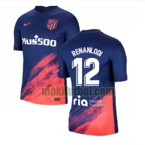 camisetas atletico madrid 2021 2022 segunda renan lodi 12 azul negro