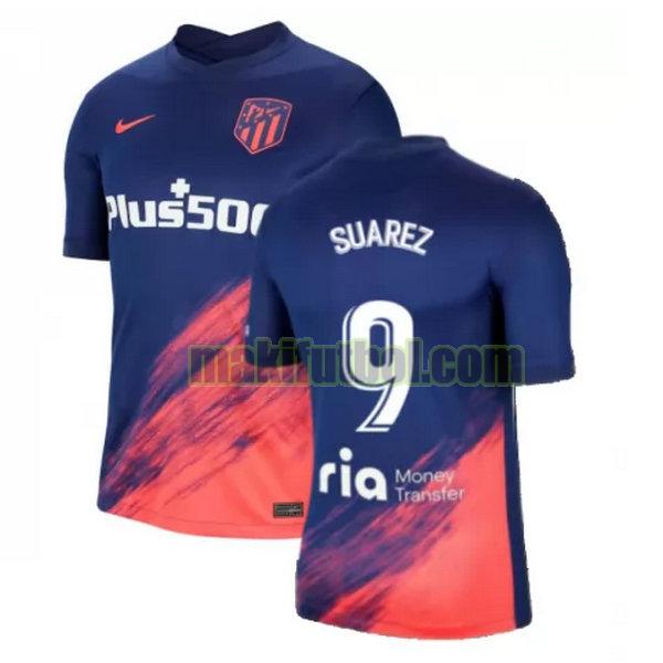 camisetas atletico madrid 2021 2022 segunda suarez 9 azul negro