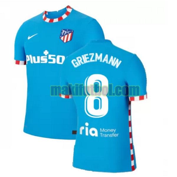 camisetas atletico madrid 2021 2022 tercera griezmann 8 azul