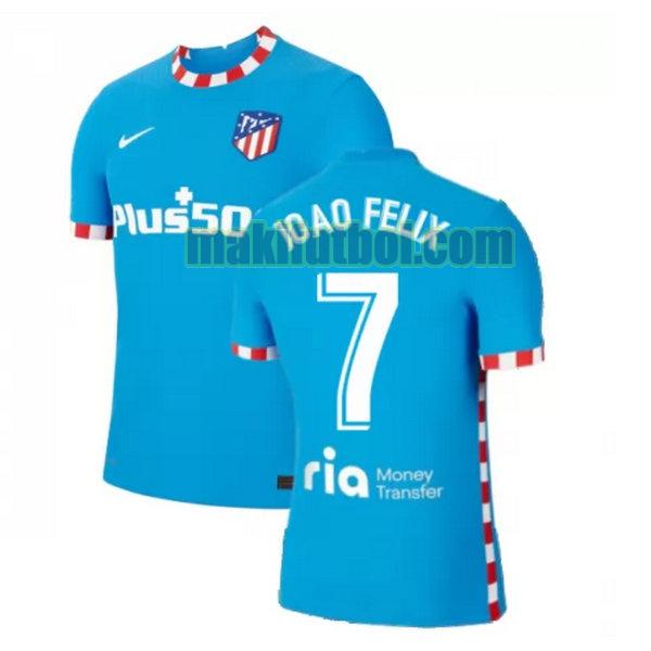 camisetas atletico madrid 2021 2022 tercera joao felix 7 azul