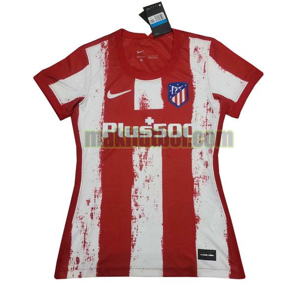 camisetas atletico madrid mujer 2021 2022 primera rojo blanco