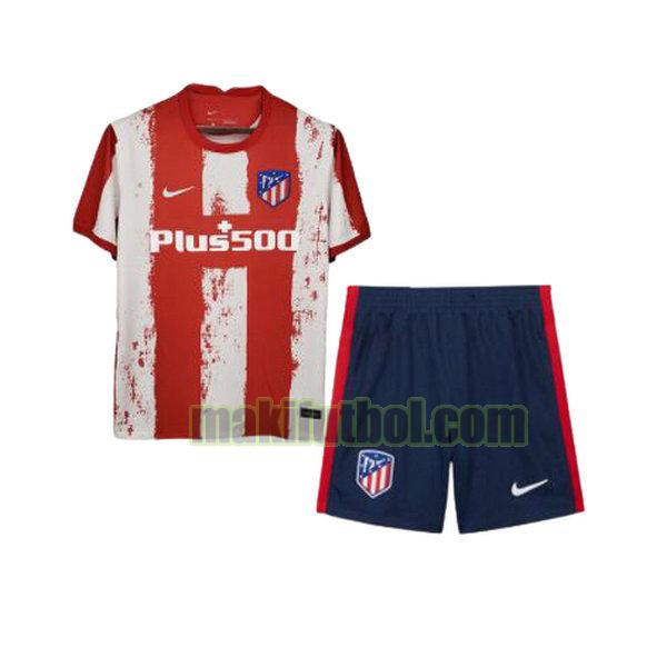 camisetas atletico madrid niño 2021 2022 primera rojo blanco
