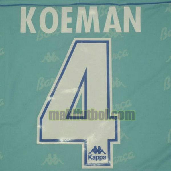 camisetas barcelona 1992-1995 segunda koeman 4 azul