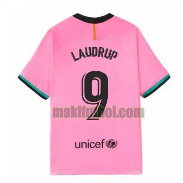 camisetas barcelona 2020-2021 tercera laudrup 9 rosa
