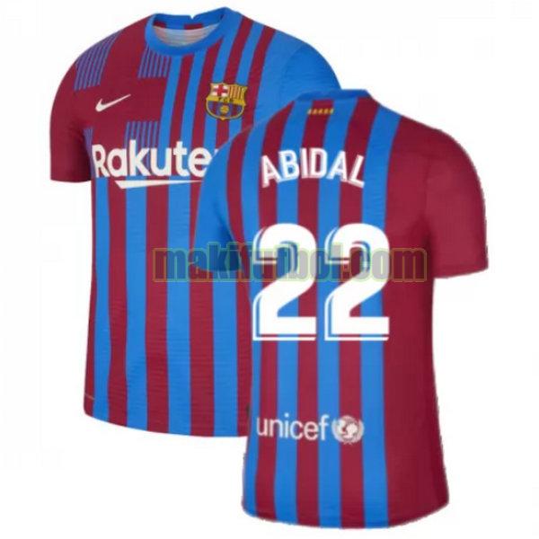 camisetas barcelona 2021 2022 primera abidal 22 rojo blanco