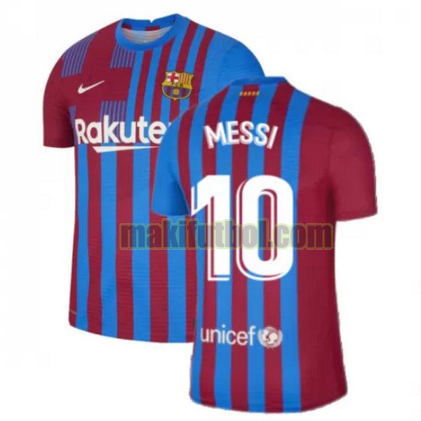 camisetas barcelona 2021 2022 primera messi 10 rojo blanco