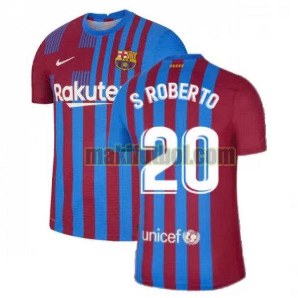 camisetas barcelona 2021 2022 primera s roberto 20 rojo blanco