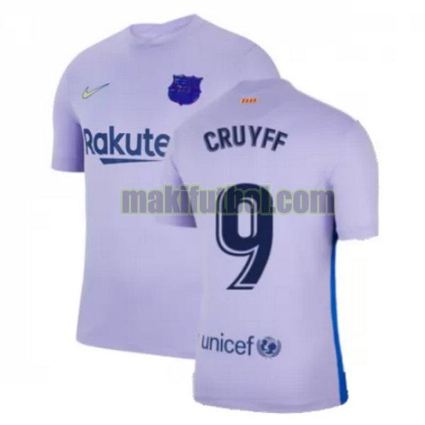 camisetas barcelona 2021 2022 segunda cruyff 9 amarillo
