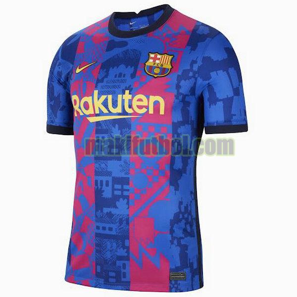 camisetas barcelona 2021 2022 tercera tailandia azul