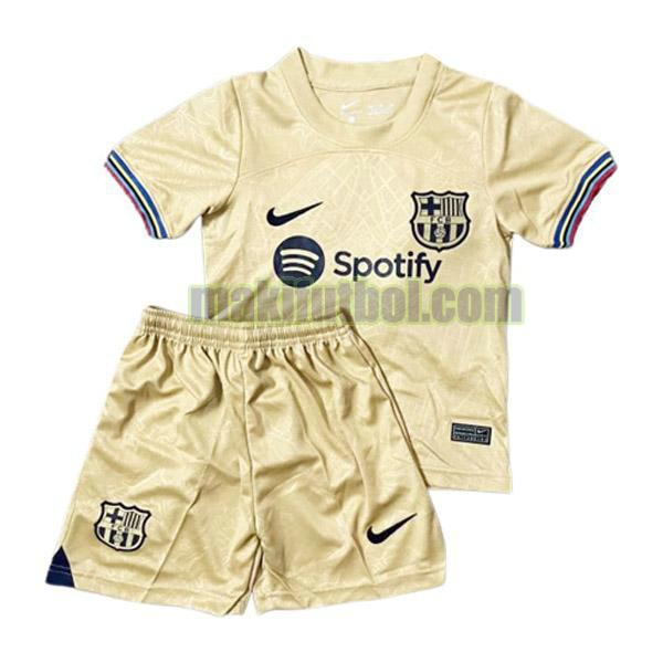 camisetas barcelona niño 2022 2023 segunda amarillo