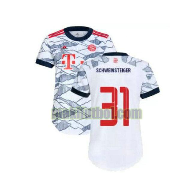 camisetas bayern de múnich 2021 2022 tercera schweinsteiger 31 gris