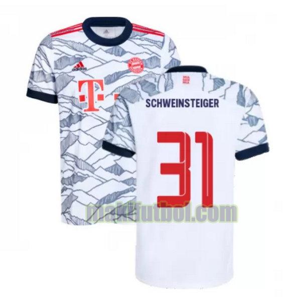 camisetas bayern de múnich 2021 2022 tercera schweinsteiger 31 negro