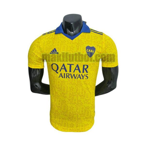 camisetas boca juniors 2022 2023 tercera player amarillo