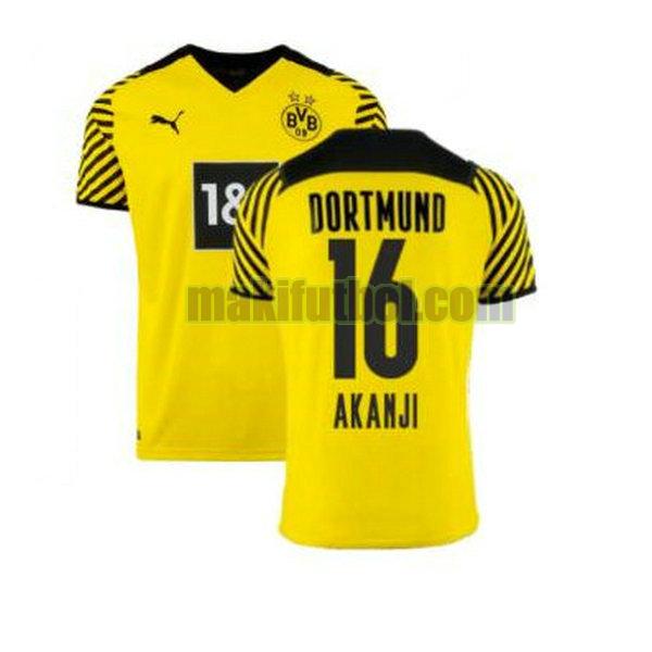 camisetas borussia dortmund 2021 2022 primera akanji 16 amarillo