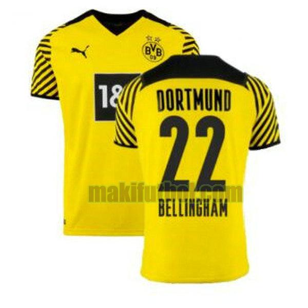 camisetas borussia dortmund 2021 2022 primera bellingham 22 amarillo
