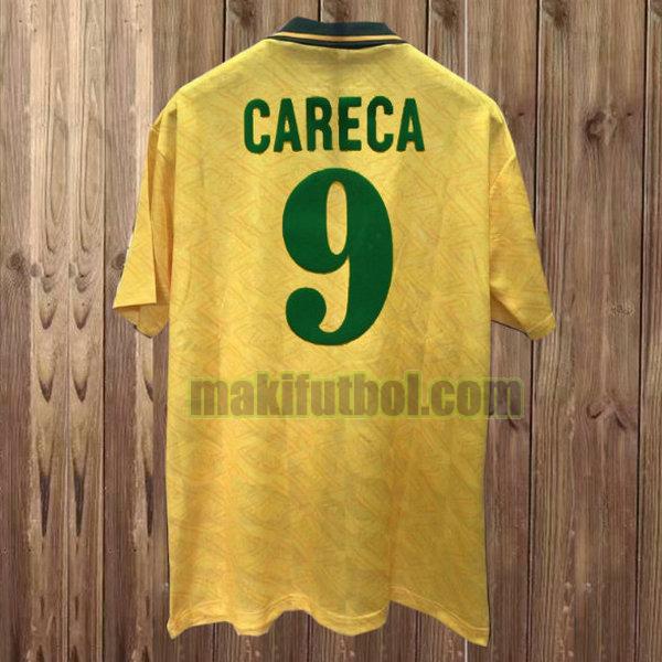 camisetas brasil 1991-1993 primera careca 9 amarillo