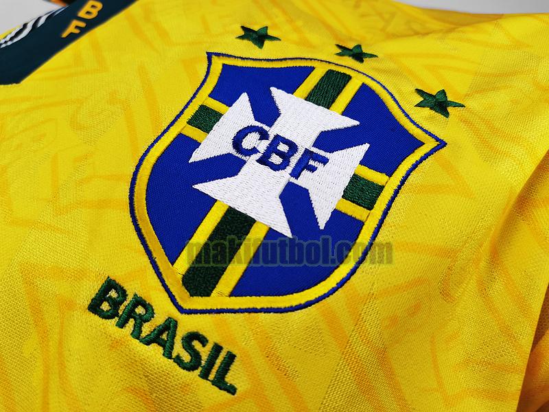 camisetas brasil 1991 1993 primera player amarillo