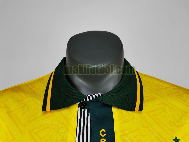 camisetas brasil 1991 1993 primera player amarillo